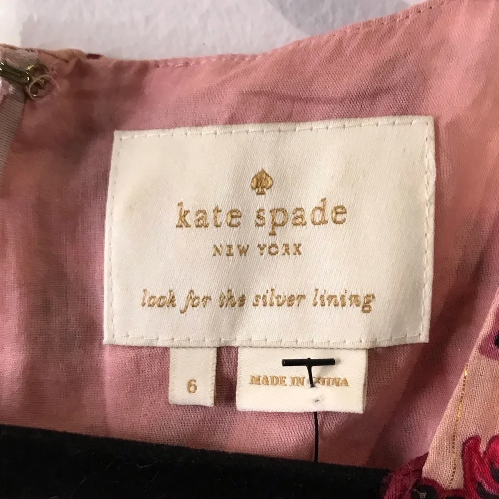 Kate Spade New York Sleeveless Paisley Blossom Dress Conch Shell Womens Sz 6